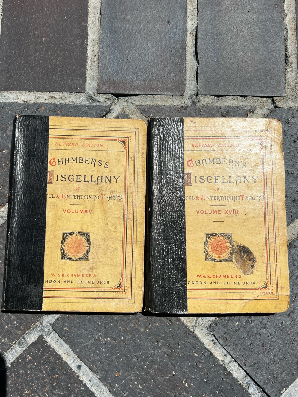 Vintage Set of 1860s Books Chambers's Miscellany of Useful & Entertaining Tracts